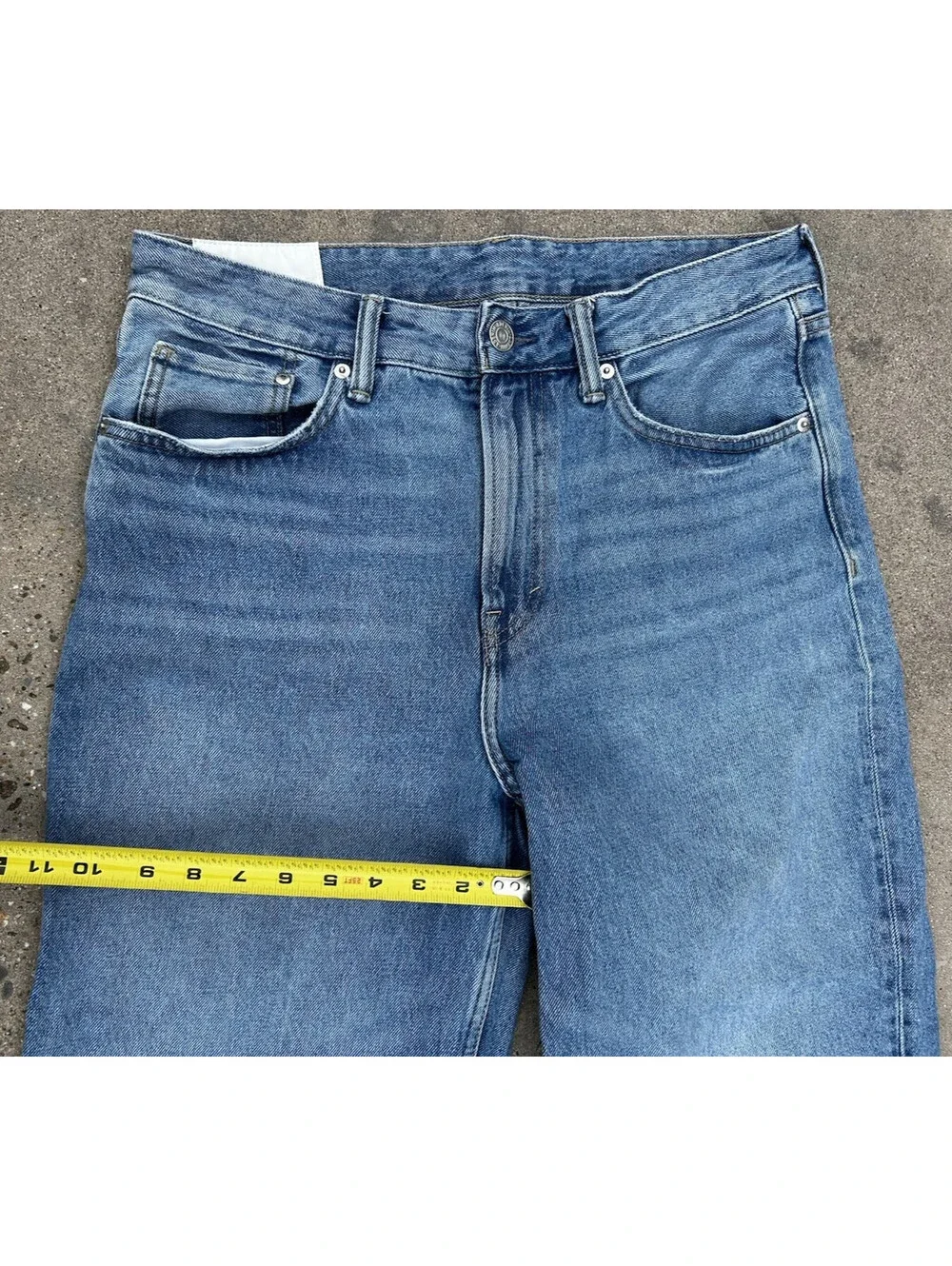H&M 90’s Baggy Denim Blue Jeans Size 32W x 32L  Cotton Light Fading Loose Fit
